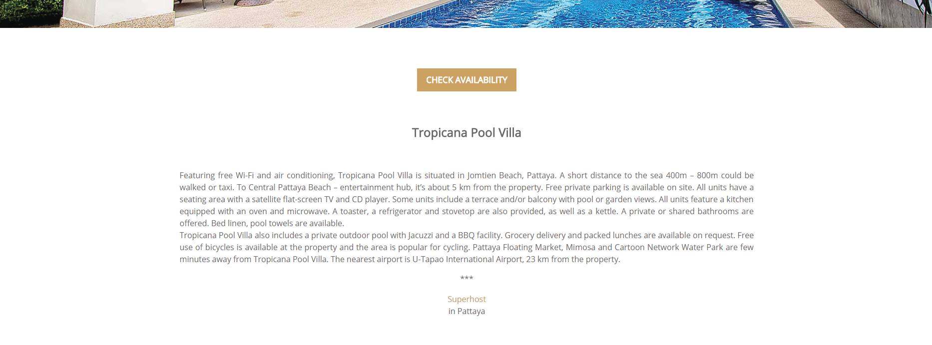 tropicana pool villa module 1